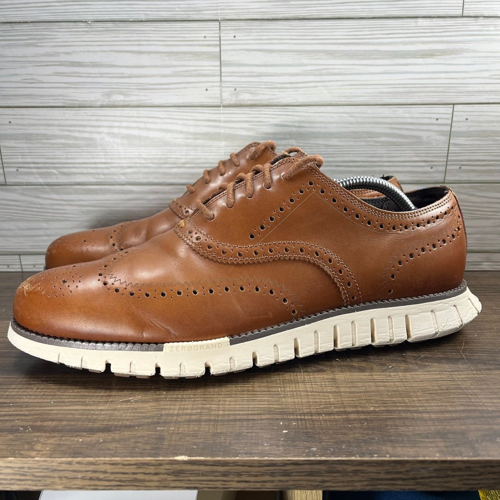 Cole Haan ZeroGrand Remastered Wingtip Oxfords Men's Brown Shoes - M 10.5 (M) - Picture 2 of 10